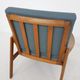 Teak danish modern lounge or armchair in new green fabric, Denmark, 1960s