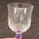 6 vintage purple stemmed liqueur glasses from France, Arques crystal