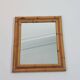 Vintage Mid Century Wandspiegel Bambus Boho 70s