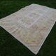Hand-knotted orange low pile wool oushak rug 6′5″ × 9′5″ (195 x 287 cm)