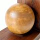 Pair of antique oak ball bookends, Midcentury Art Deco