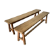 Paire de bancs vintage