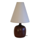 Vintage turned stoneware lamp