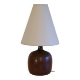 Vintage turned stoneware lamp