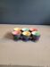 Set of 6 black and colored ceramic egg cups