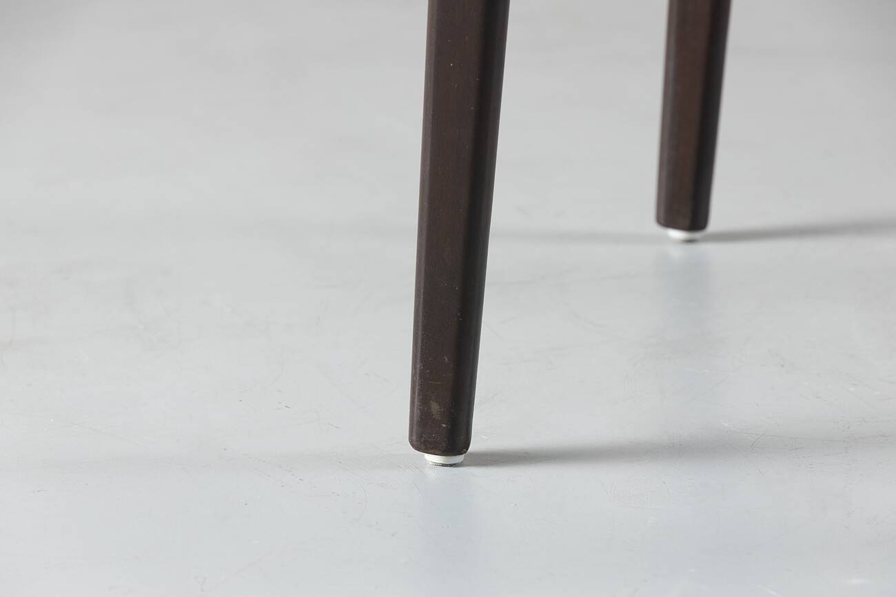 Model 89 Teak And Leather Chairs Erik Buch For Pol Dinesen, Denmark, 1960's set of 4