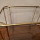 Faux bamboo cocktail trolley bar cart attr. Maison Jansen, France 1950s-60s