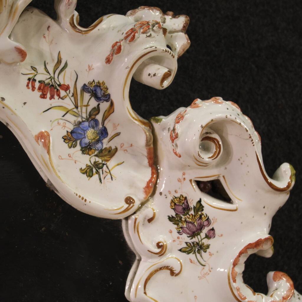 Grand miroir en céramique du XXe siècle