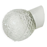 Vintage White Porcelain Wall Light, 1970s