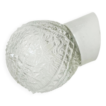 Applique murale en porcelaine blanche vintage, années 1970