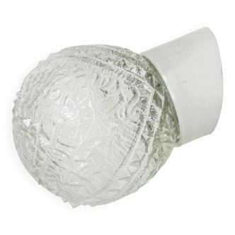 Vintage White Porcelain Wall Light, 1970s