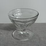 Set of 10 small vintage glass ice cream bowls.