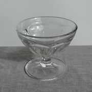 Set of 10 small vintage glass ice cream bowls.