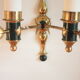 Interesting wall lamp with arrow decoration, modernist, 1950 solid brass