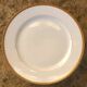 Set of 6 porcelain dinner plates with golden ear edging