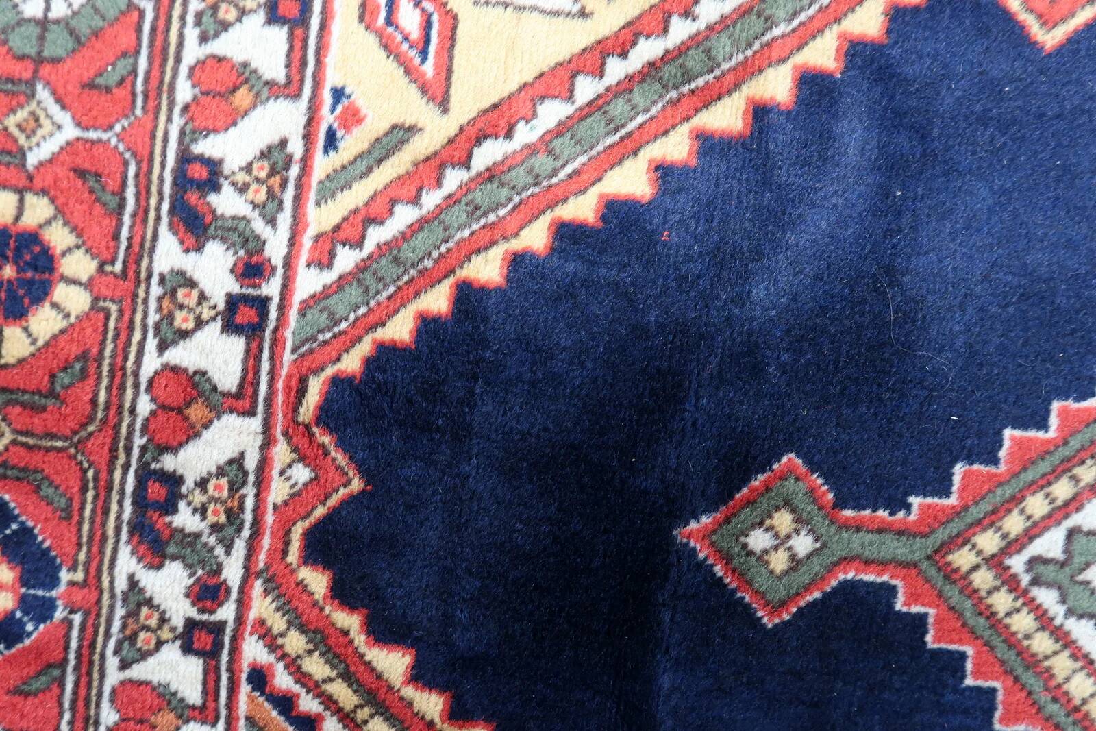 Handmade vintage Persian Afshar rug 198cm x 302cm, 1950s