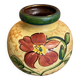 Vintage Polychrome Ceramic Ball Vase Flowers West Germany