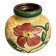 Vintage Polychrome Ceramic Ball Vase Flowers West Germany