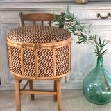 Wicker and bamboo chest