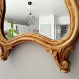 Vintage rocaille mirror in gilded wood