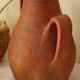Pied de lampe en terre cuite terracotta vintage