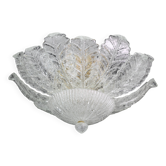 Procida, Murano Clear trasparent Vintage Glass Ceiling Light, 1970s