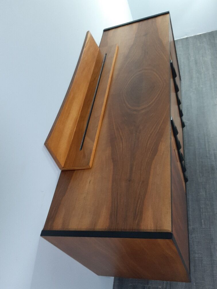 Enfilade in Walnut design Raymond Halas, Polish Vintage 1960s