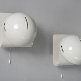 Pair of iGuzzini Bugia wall lamps, Italy 70s