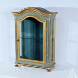 Small Showcase in Painted and Gilded Wood, Louis XV Style – Early 19th Century