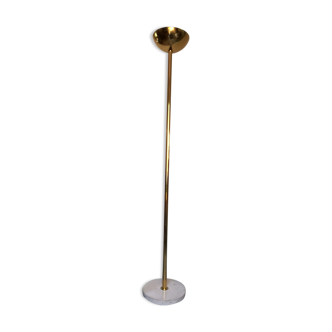 Lampadaire laiton et travertin 1970