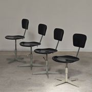 1 adjustable industrial chair metal Czechoslovakia 1960