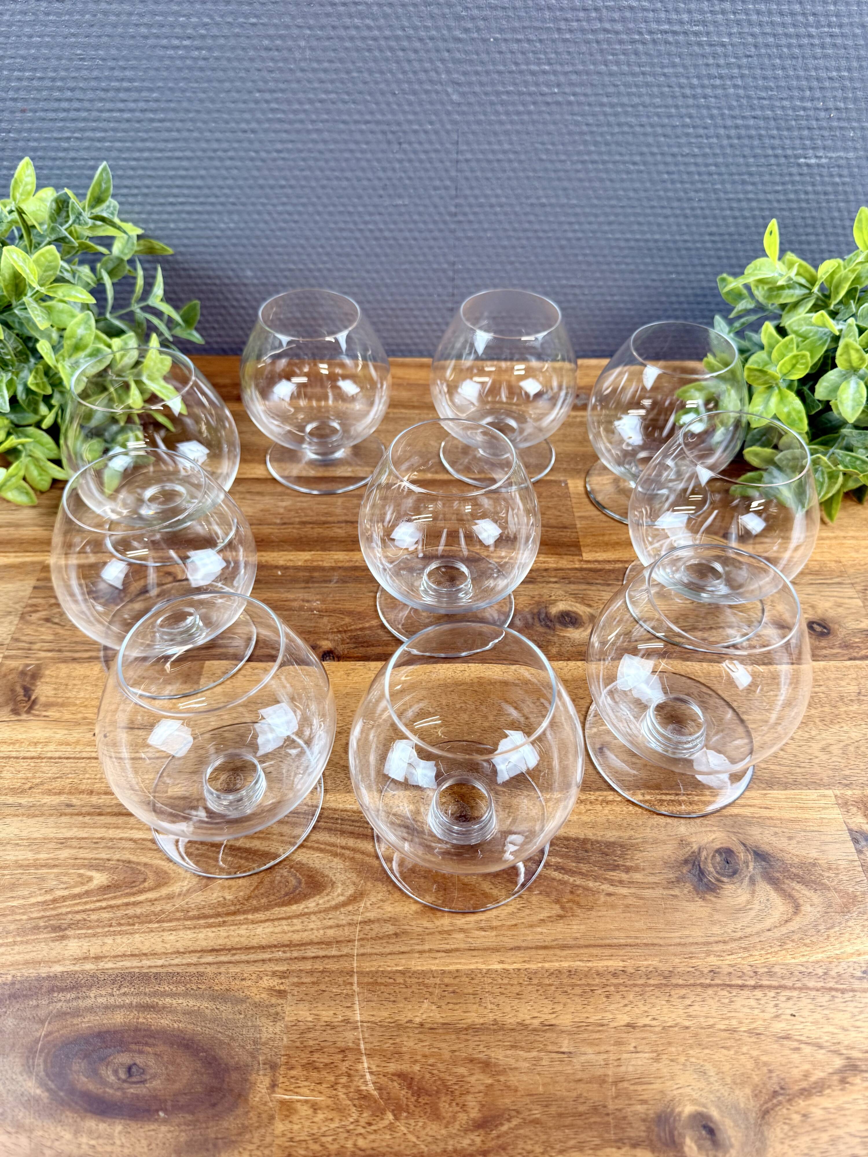 10 Baccarat crystal brandy glasses