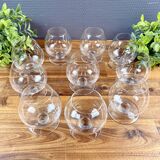 10 Baccarat crystal brandy glasses