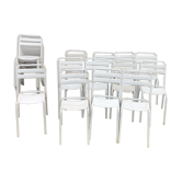 Lot de 16 chaises Tolix T2 à lamelles