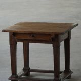 Primitive side table from the early 19th century in pine, Danish baroque cabinetmaker.