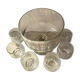 Set punch ou cocktail en verre soufflé bullé , esprit Biot