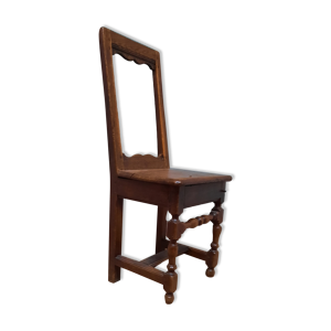 Chaise escabelle en bois Louis