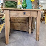 Small coffee table in raw wood
