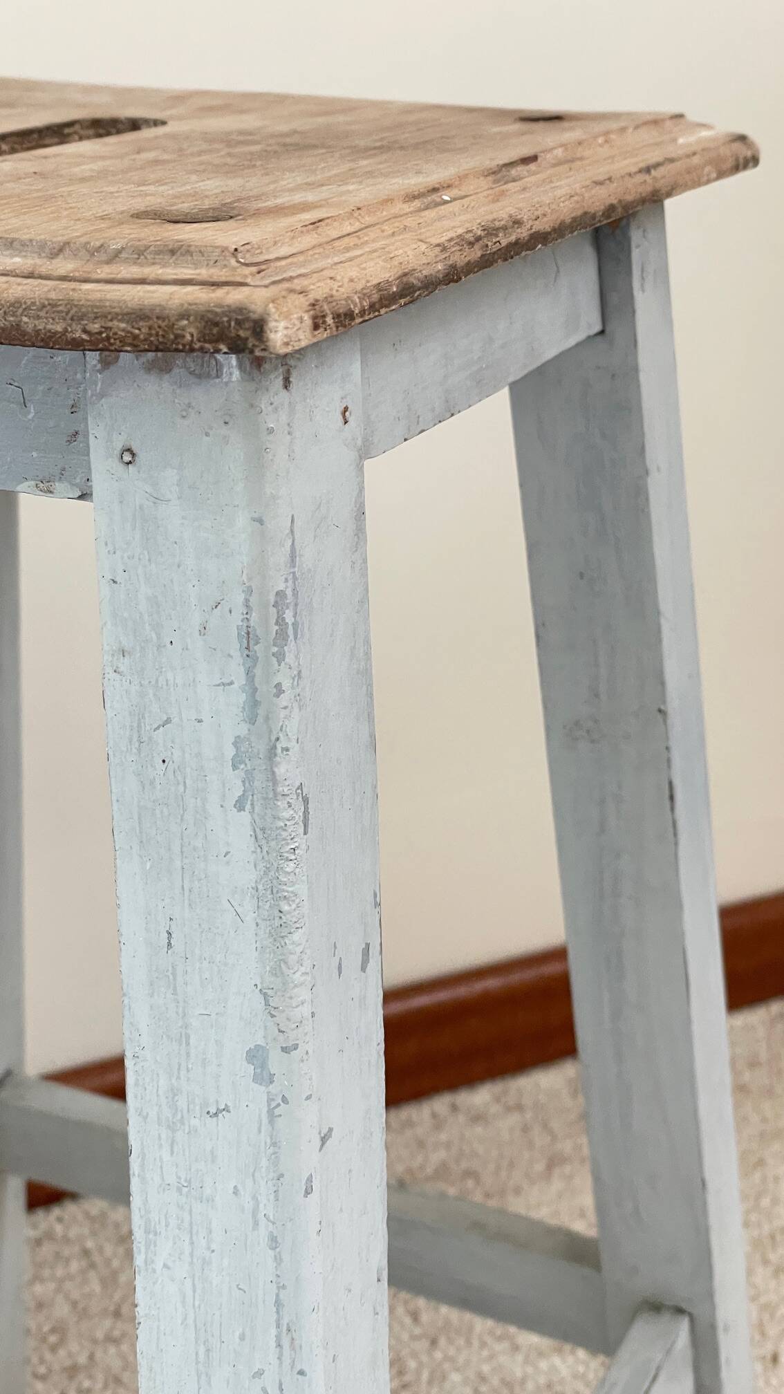 TABOURET Ancien BOIS Massif
