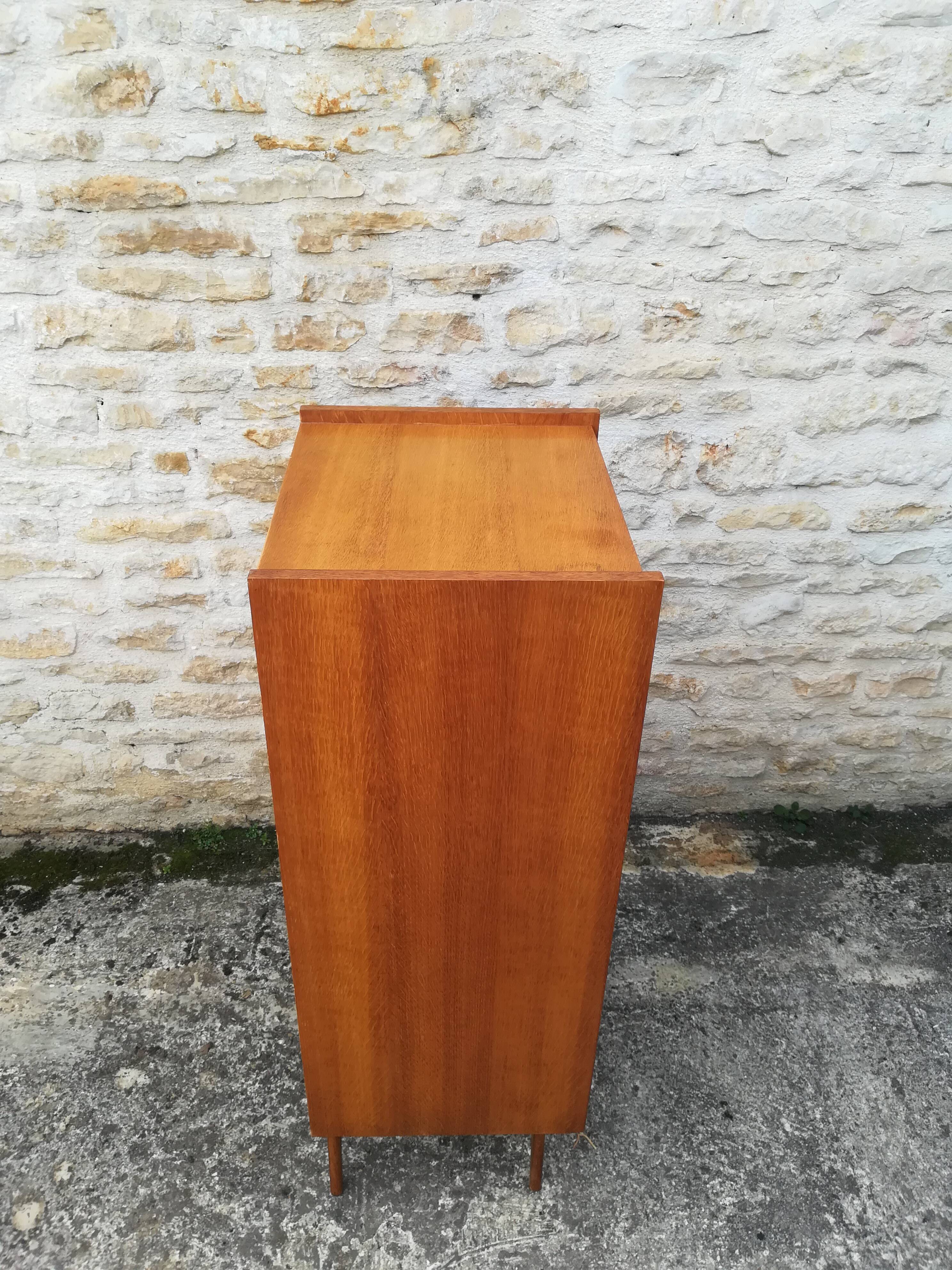 High rattan chest of drawers