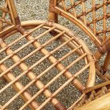 Pair of bamboo armchairs