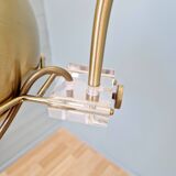 Eyeball double arc floor lamp in brass, GEPO (Netherlands), 1970s