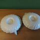 Pair of enamelled candle holders