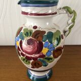 Italian majolica ceramic pitcher / jug signed
