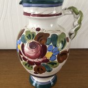 Italian majolica ceramic pitcher / jug signed