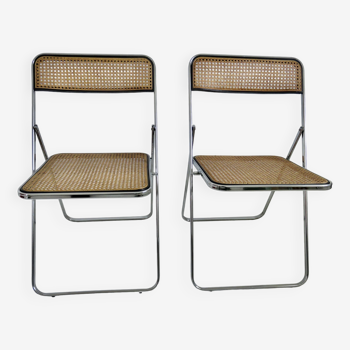 Duo de chaises pliantes "Elios" Italy, 1980, par Colle D'Elsa