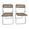 Duo of folding chairs "Elios" Italy, 1980, by Colle D'Elsa