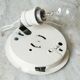 White opaline ceiling light/wall light "milky"