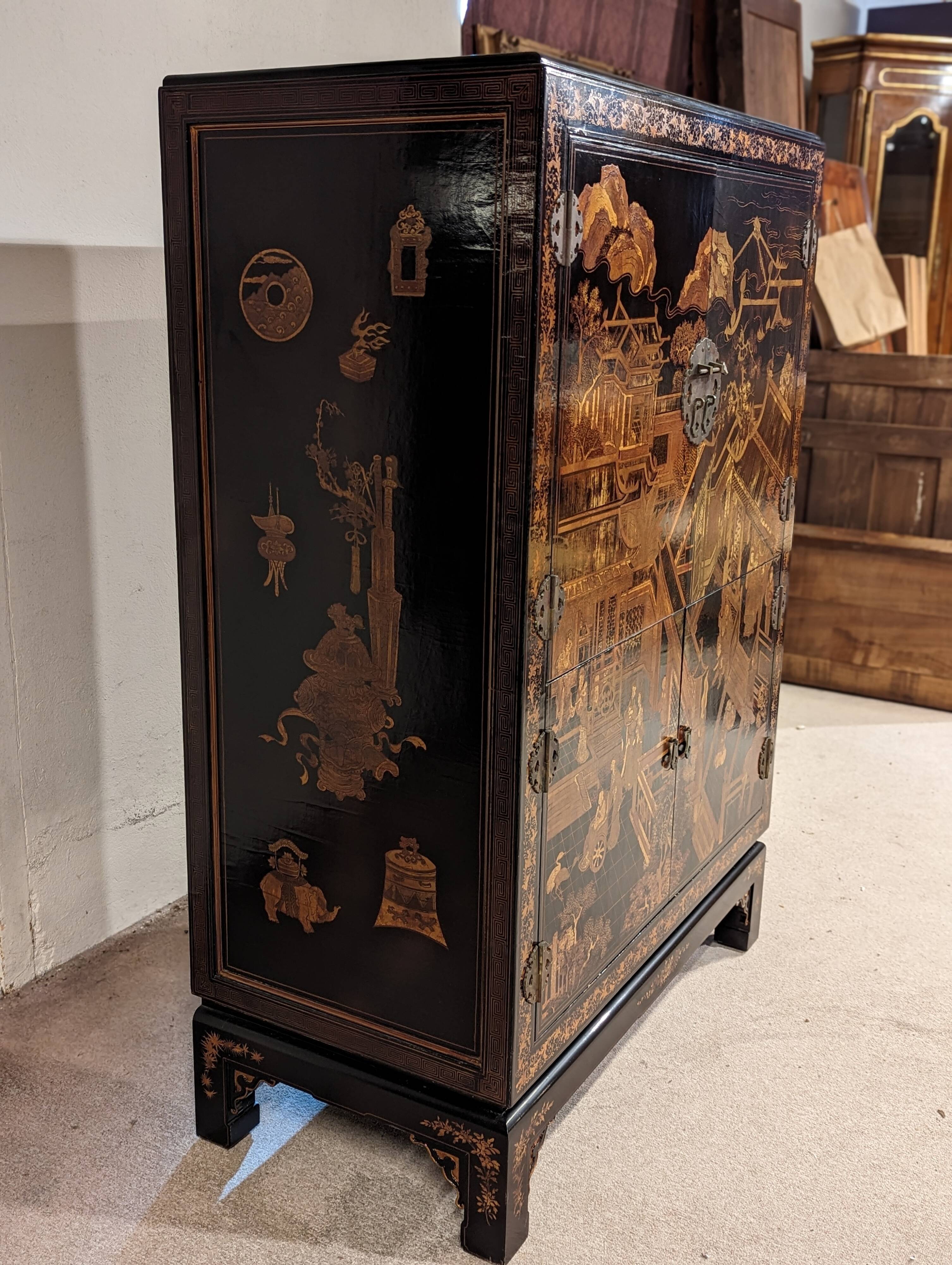 Chinese lacquer sideboard