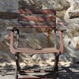 3 wooden garden chairs 40s